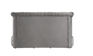 Isabella Round Platform Storage Bed (Grey)