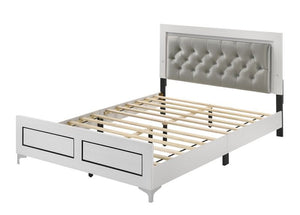 Casilda Queen Bed with LED Lights (Gray/White)