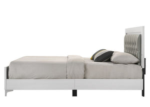 Casilda Queen Bed with LED Lights (Gray/White)
