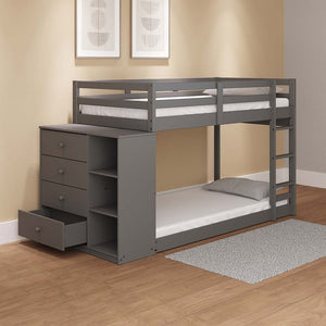 Gaston Twin Bunk Bed (Grey)
