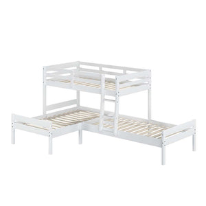 Manoela Twin Triple Bunk Bed (White)