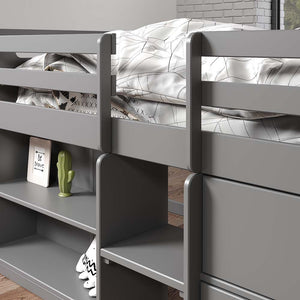 Fabiana Twin Loft Bed (Grey)