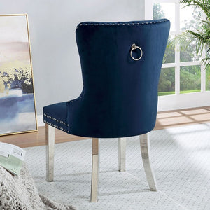 Jewett Flannelette Dining Chair (Blue)