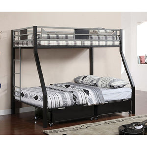 Clifton Twin-Over-Full Bunk Bed (Silver)