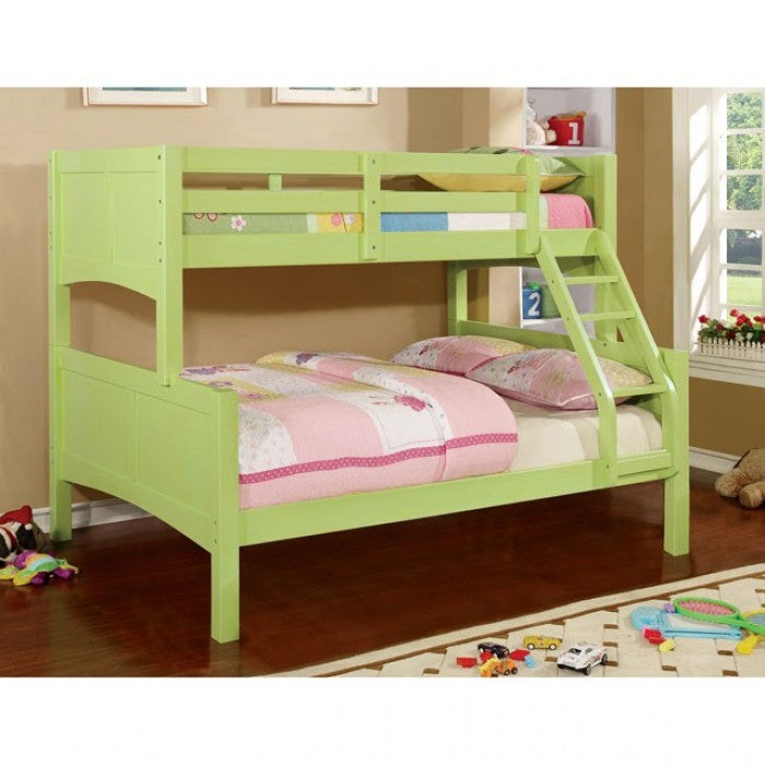 Prismo Twin-Over-Full Bunk Bed (Green)