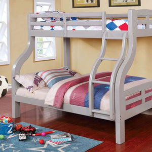 Solpine Twin-Over-Full Bunk Bed (Grey)