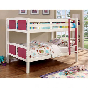Corral Transitional Full Bunk Bed (Pink/White)