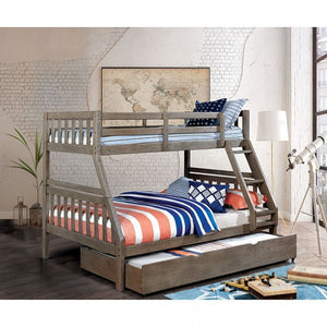 Emilie Twin-Over-Full Bunk Bed (Wire-Brushed Warm Grey)