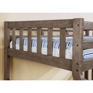 Emilie Twin-Over-Full Bunk Bed (Wire-Brushed Warm Grey)