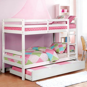 Elaine Twin Bunk Bed (White)