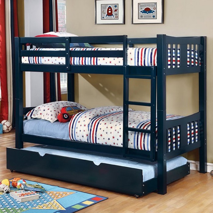 Cameron Twin Bunk Bed (Blue)