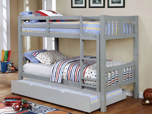 Cameron Twin Bunk Bed (Grey)