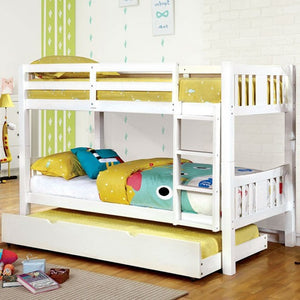 Cameron Twin Bunk Bed (White)