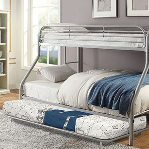 Opal Twin-Over-Full Bunk Bed (Silver)