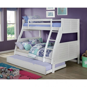 Hoople Twin-Over-Full Bunk Bed (White)