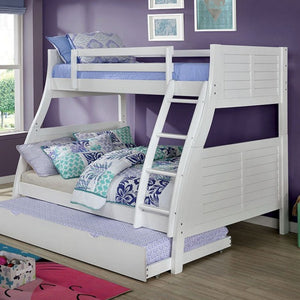 Hoople Twin-Over-Full Bunk Bed (White)