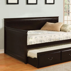 Sahara Traditional Day Bed with Trundle (Espresso)
