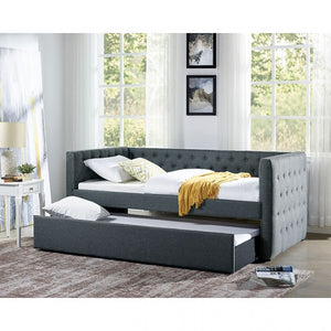 Tricia Twin Day Bed with Trundle (Grey)