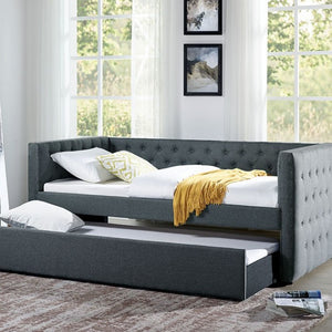 Tricia Twin Day Bed with Trundle (Grey)
