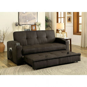 Mavis Futon Sofa Bed (Dark Brown)