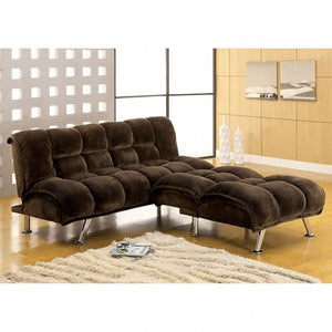 Marbelle Futon Sofa Bed (Dark Brown)