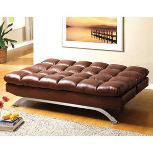 Aristo Futon Sofa Bed (Saddle Brown)