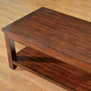Estell Living Room Table Collection (Dark Cherry)