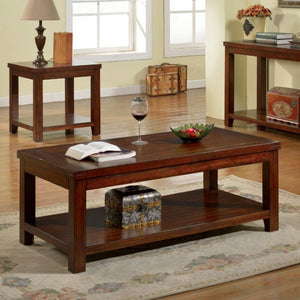 Estell Living Room Table Collection (Dark Cherry)