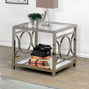 Rylee Living Room Table Collection (Chrome)