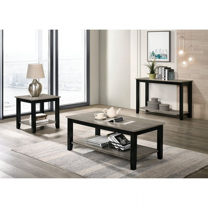 Ciana Living Room Table Collection (Grey/Black)