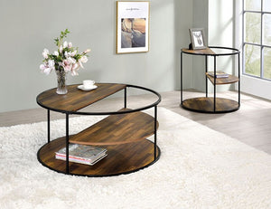 Orrin Living Room Table Collection (Black/Walnut)