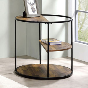Orrin Living Room Table Collection (Black/Walnut)
