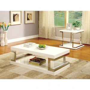Meda Living Room Table Collection (White)