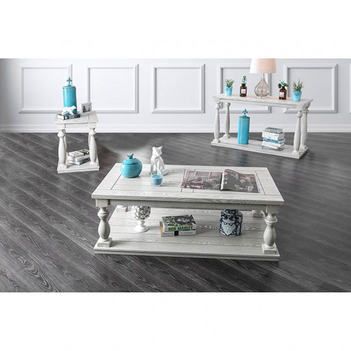 Arlington Living Room Table Collection (Antique White)