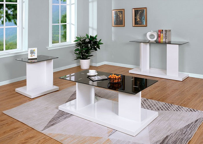 Mannedorf Living Room Table Collection (Black/White)