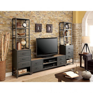 Galway TV Stand Set (Grey/Natural Tone)