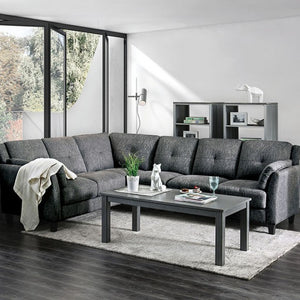 Kaleigh Transitional Sectional (Grey)