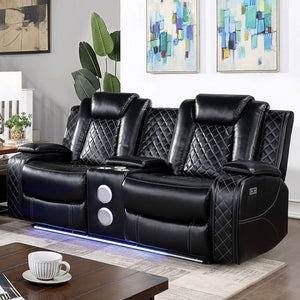 Lubeck Living Room Power Motion Set with LED Lights (Black) – Fully  Furnished