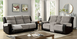 Silverton Living Room Power Reclining Set (Black/Grey)