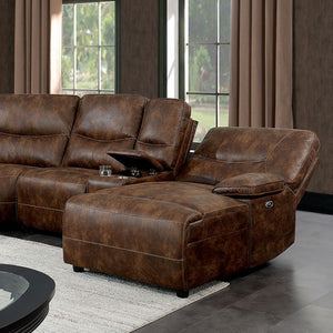 Chantelle Power Motion Sectional (Brown)