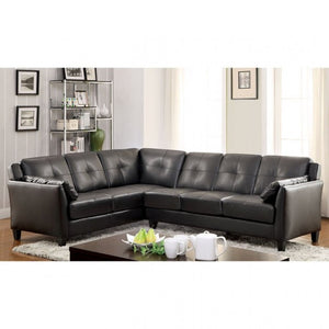 Peever Contemporary Sectional (Black)