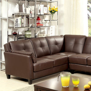 Peever Contemporary Sectional (Brown)