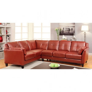 Peever Contemporary Sectional (Red)
