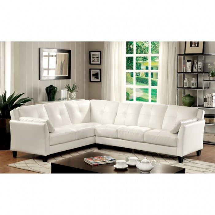 Peever Contemporary Sectional (White)