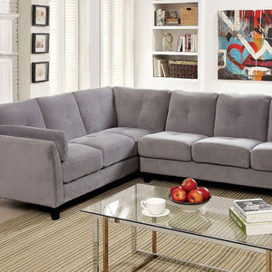 Peever Contemporary Sectional (Grey)