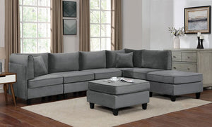 Sandrine Contemporary Large Sectional (Grey)