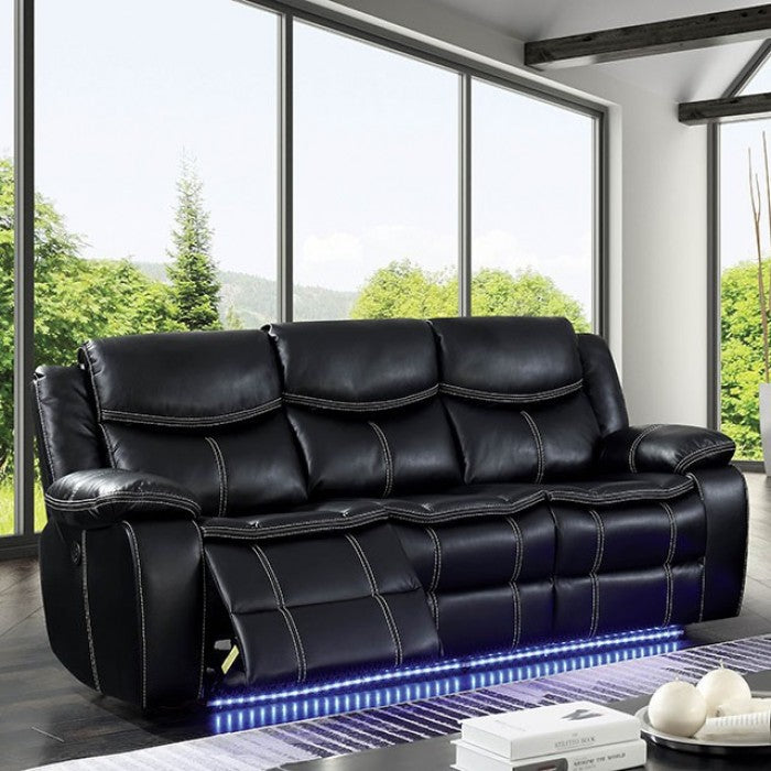 Lubeck Living Room Power Motion Set with LED Lights (Black) – Fully  Furnished