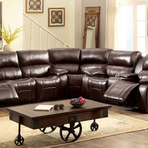 Ruth Reclining Sectional (Brown)