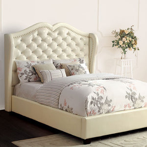 Monroe Contemporary King Bed (Ivory)