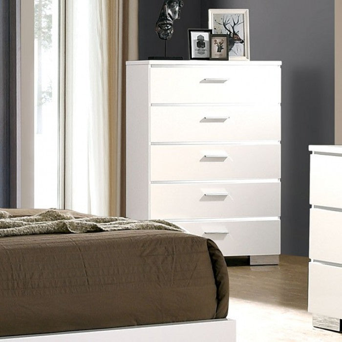 Carlie Contemporary Chest (White)